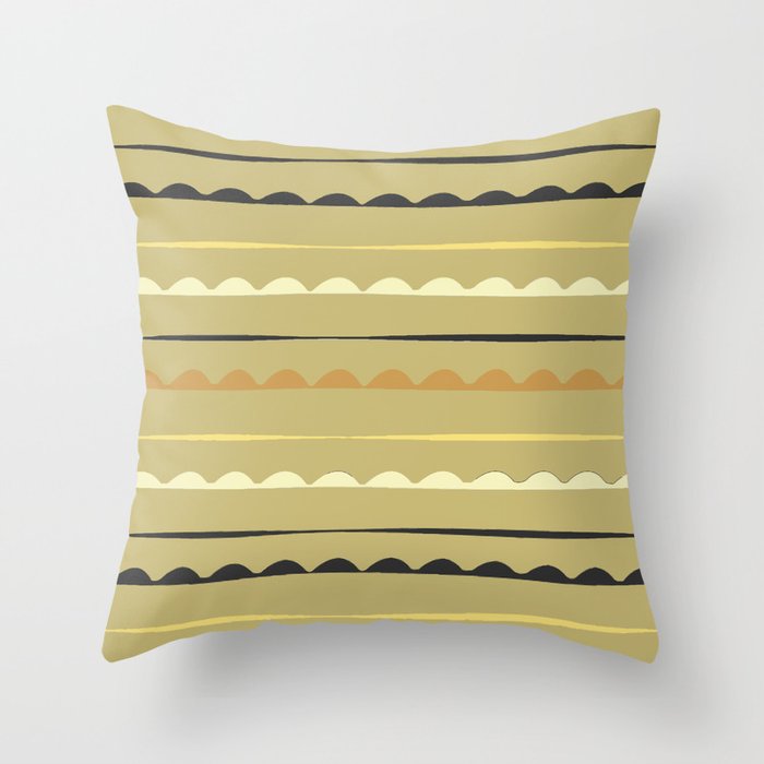 Stripes decor. gold. minimal. line. minimalist.line-art. stripes. Throw Pillow