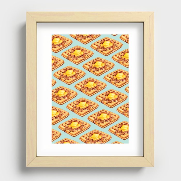 Waffle Pattern Recessed Framed Print