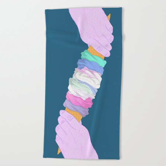 DOUBLE TWIST Beach Towel