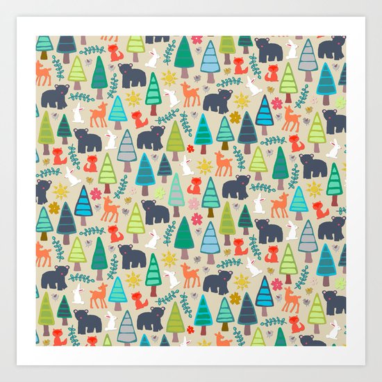 summer woodland Art Print