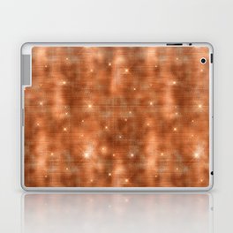 Glam Orange Diamond Shimmer Glitter Laptop Skin