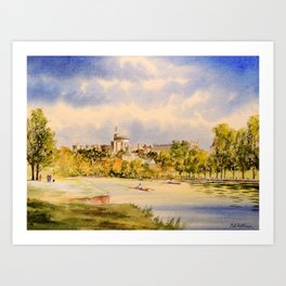 Windsor Castle And River Thames Art Print