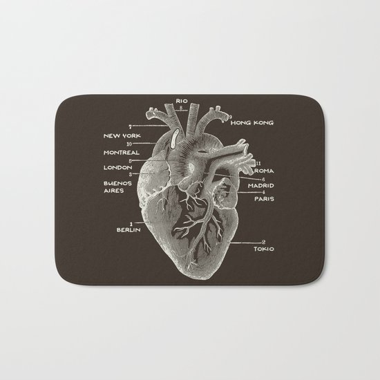 Nomad Heart Bath Mat