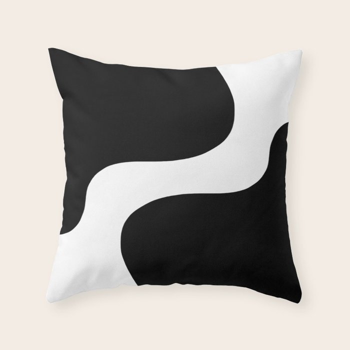 Black Oblong Throw Pillow by Rev Store Society6