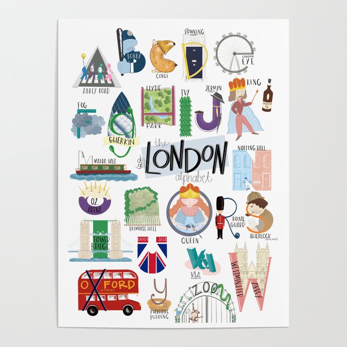 The Alphabet in London Poster
