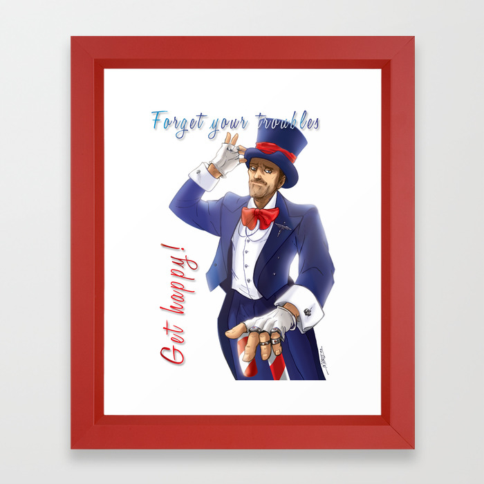 House Forget Your Troubles Get Happy Framed Art Print By Martinamarzulloart Society6 Get happy (ost house md) urezka. society6