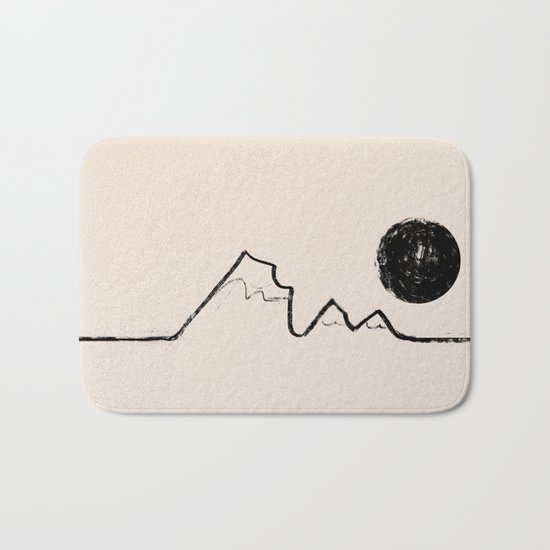 Black Moon Mountains Bath Mat