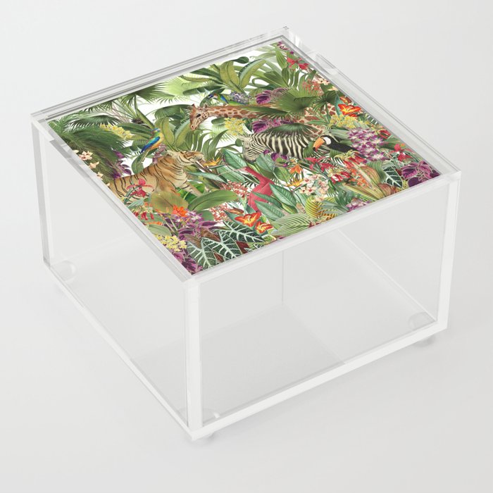 Vintage Tropical Eden Acrylic Box