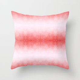 Watercolor Blush Pink Ombré Shibori Throw Pillow
