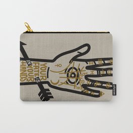 YOUR FATE IS IN YOUR HANDS Carry-All Pouch | Painkiller, Digital, Icon, Arrow, Tempusfugit, Summer, Graphicdesign, Chirology, Fortuneteller, Hand 