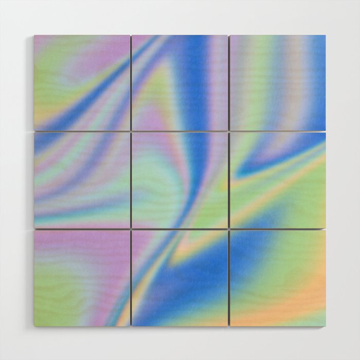 Dream Groovy Gradient Psychedelic Wood Wall Art