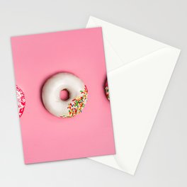 Pink Doughnuts Stationery Card