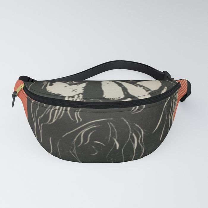 Head of An Old Man with Beard Edvard Munch Famous Painting Fanny Pack