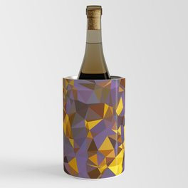 Purple Gold Low Poly Geometric Art Wine Chiller