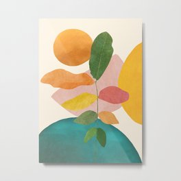 Colorful Branching Out 21 Metal Print | Wall, Minimalist, Modern, Balance, Soft, Watercolor, Pattern, Minimal, Colorful, Color 