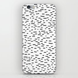 Abstract black and grey strokes and stripes pattern iPhone Skin