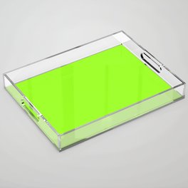 VIBRANT LIME SOLID COLOR. Plain Neon Green Acrylic Tray