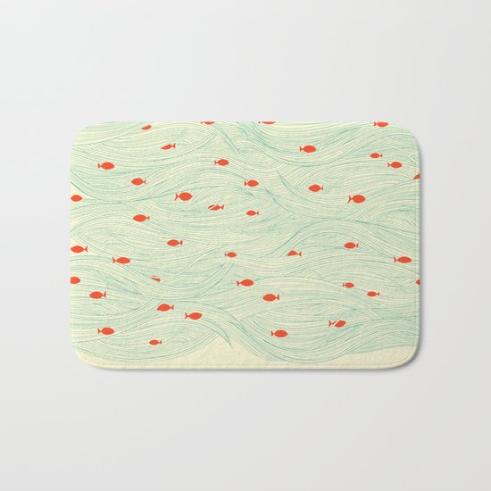 a clear day underwater Bath Mat