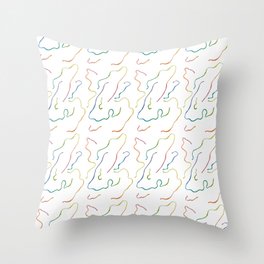 Gradient Strings of Colour Throw Pillow