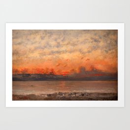 Gustave Courbet - Sunset Art Print