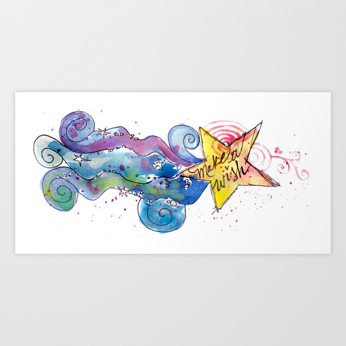 Wish Upon A Star Art Print By Grace Wolf Society6