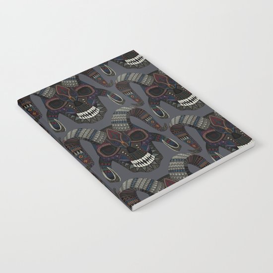 demon skull charcoal Notebook