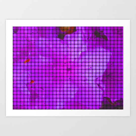 Purple flower pattern Art Print