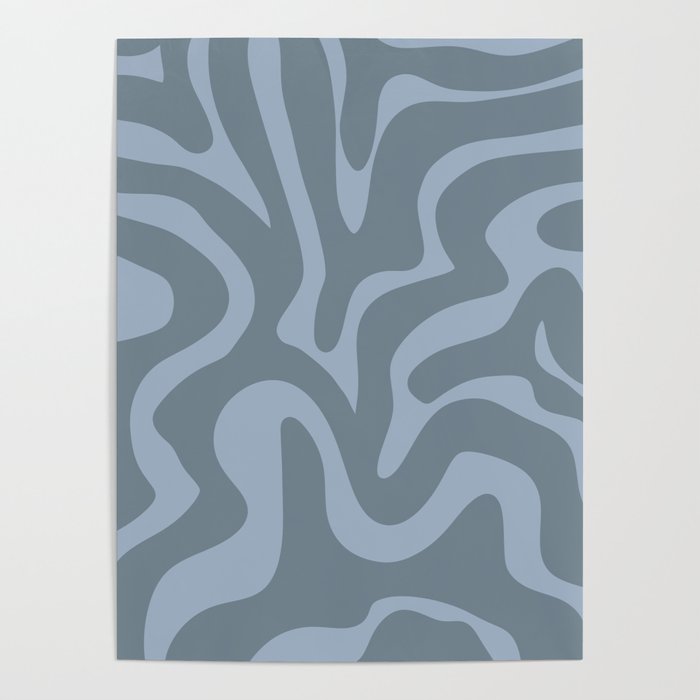 12 Abstract Liquid Swirly Shapes 220725 Valourine Digital Design  Poster