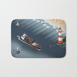 A Day on the Coast Bath Mat