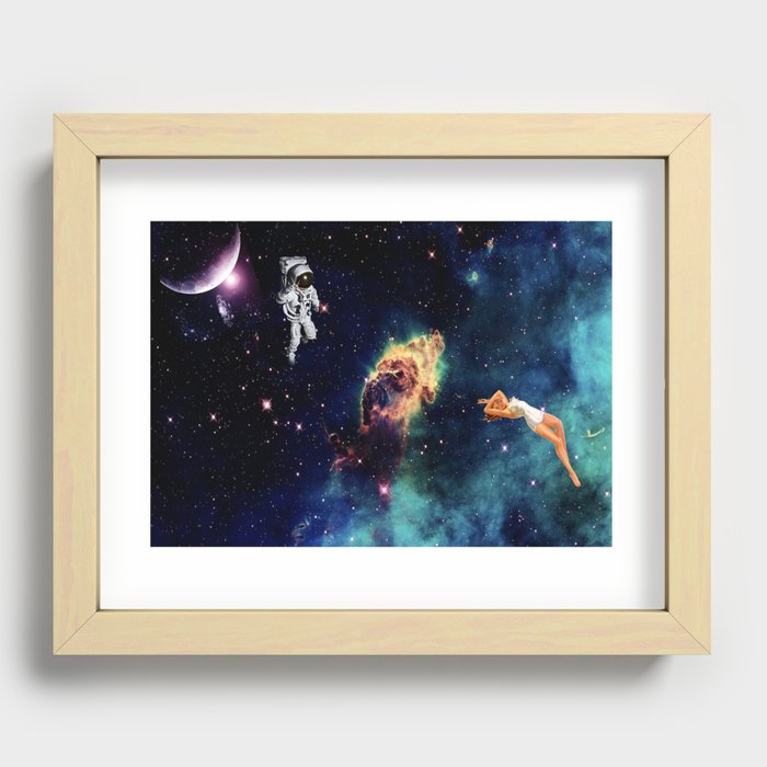 Damsel in Space Recessed Framed Print