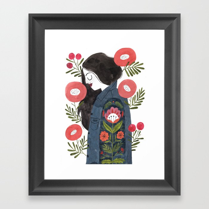 Hippie Girl Framed Art Print