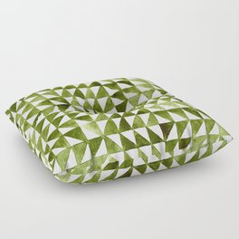 Triangle Grid olive green Floor Pillow