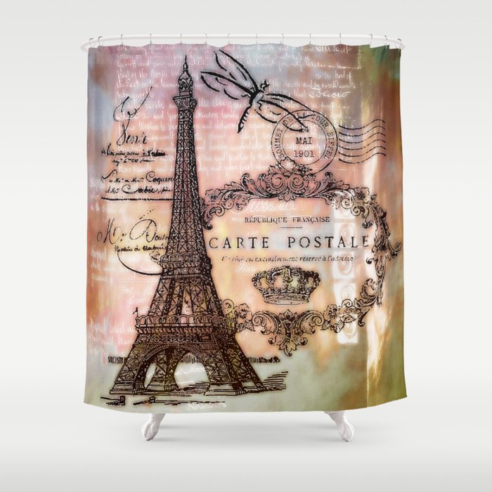 Eiffel Tower Collage Shower Curtain By Ibelieveimages Society6