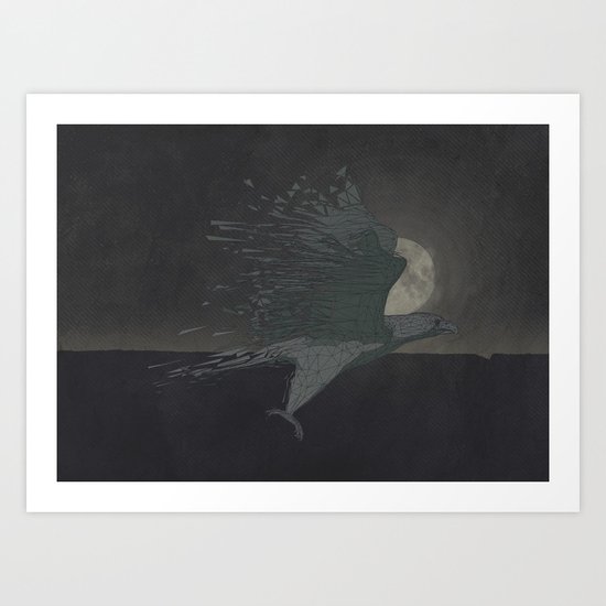 Turbulence at Night Art Print