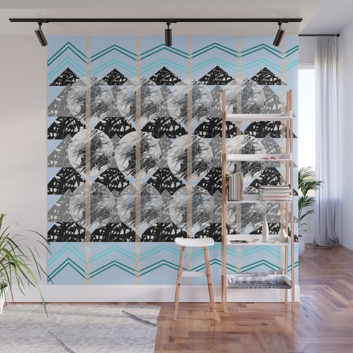 Circles and Triangles Wall Mural