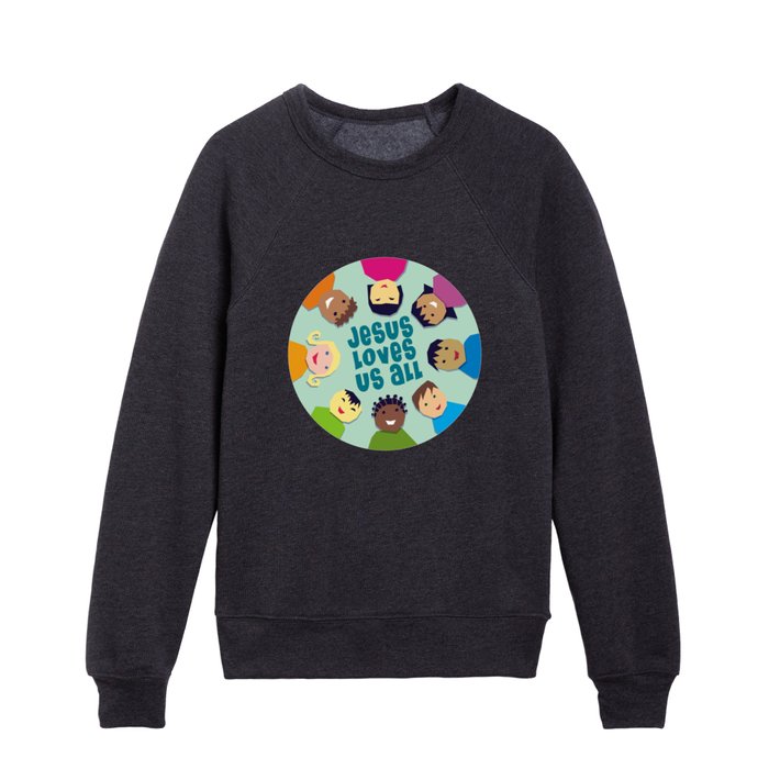 Jesus Loves Us All Kids Crewneck