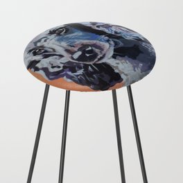 Purple Lady Poodle Counter Stool