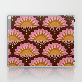 Sunset Seigaiha – Pink & Burgundy Laptop Skin