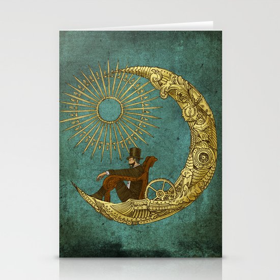 Moon Travel Stationery Cards