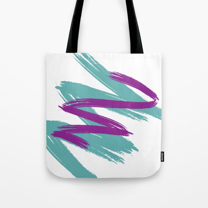 1980s Retro Abstract Pattern Tote Bag