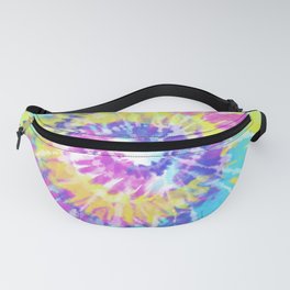 Tie Dye Spiral Pink Blue Yellow Fanny Pack