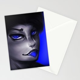 Neon Blue Guy Stationery Card