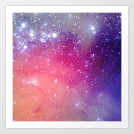 Watercolor Space #1 Art Print