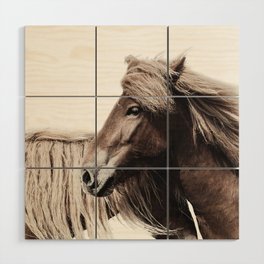 Horses Print Wood Wall Art