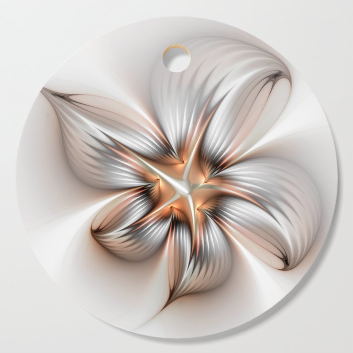 Elegance of a Flower, modern Fractal Art Cutting Board