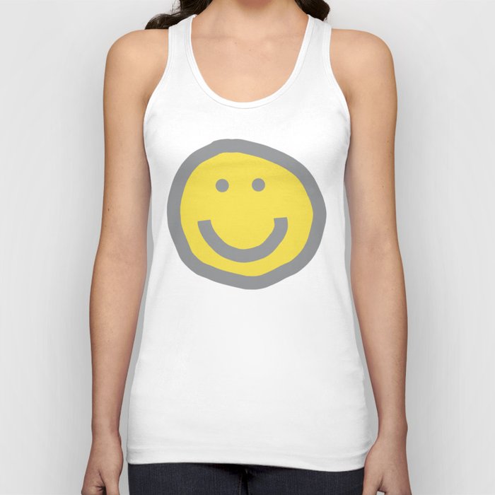 Round Happy Face with Smile Tank Top