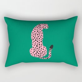 The Stare: Pink Cheetah Edition Rectangular Pillow
