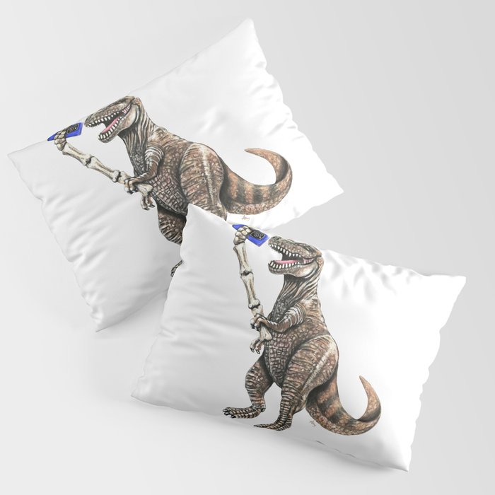 "Selfiesaurus" - T-Rex Dinosaur Selfie Pillow Sham