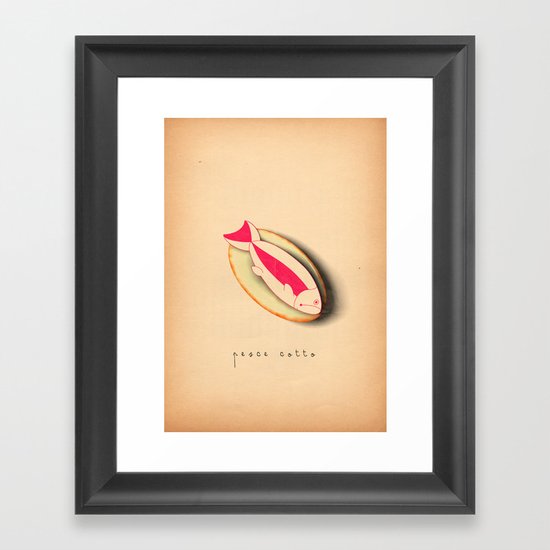 u pesce cotto Framed Art Print