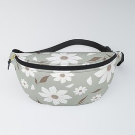 Flowers and leafs light Green  Fanny Pack